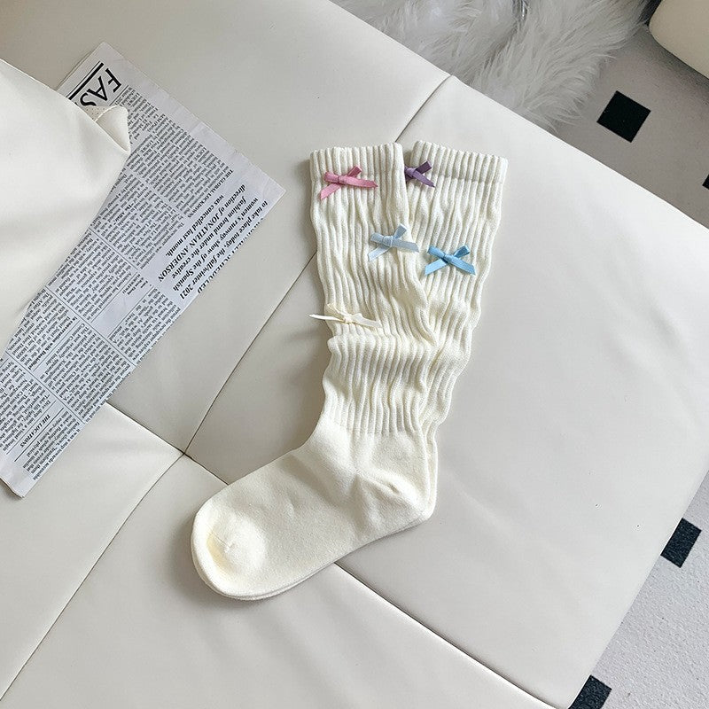 Liora Bow Cotton Socks