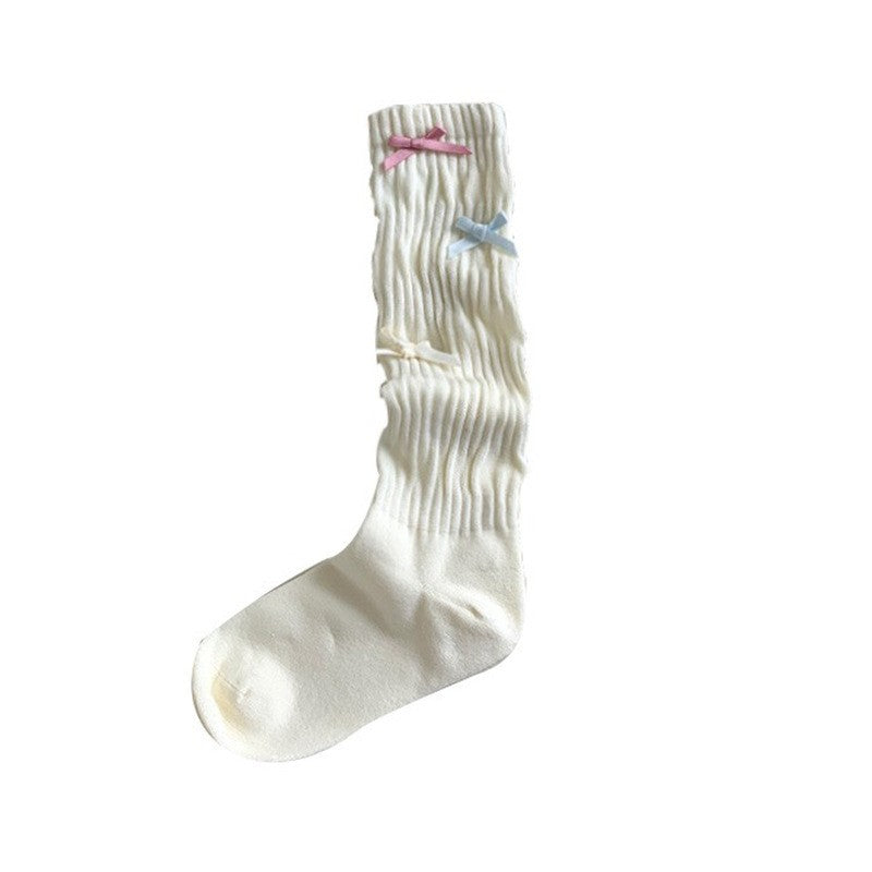 Liora Bow Cotton Socks
