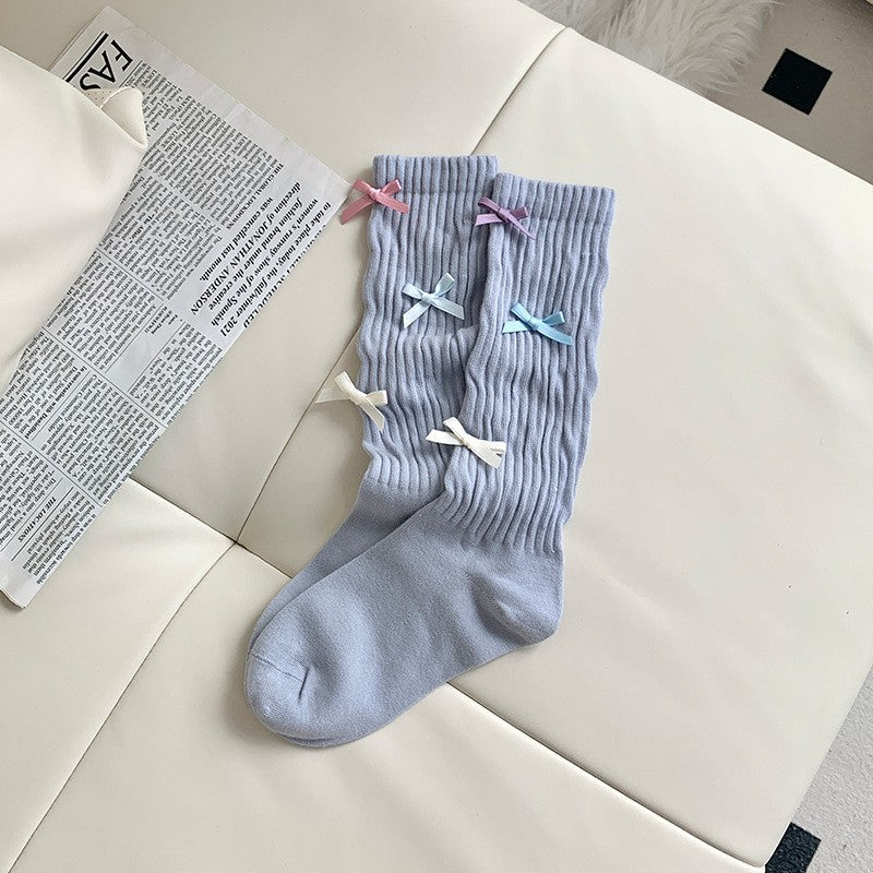 Liora Bow Cotton Socks