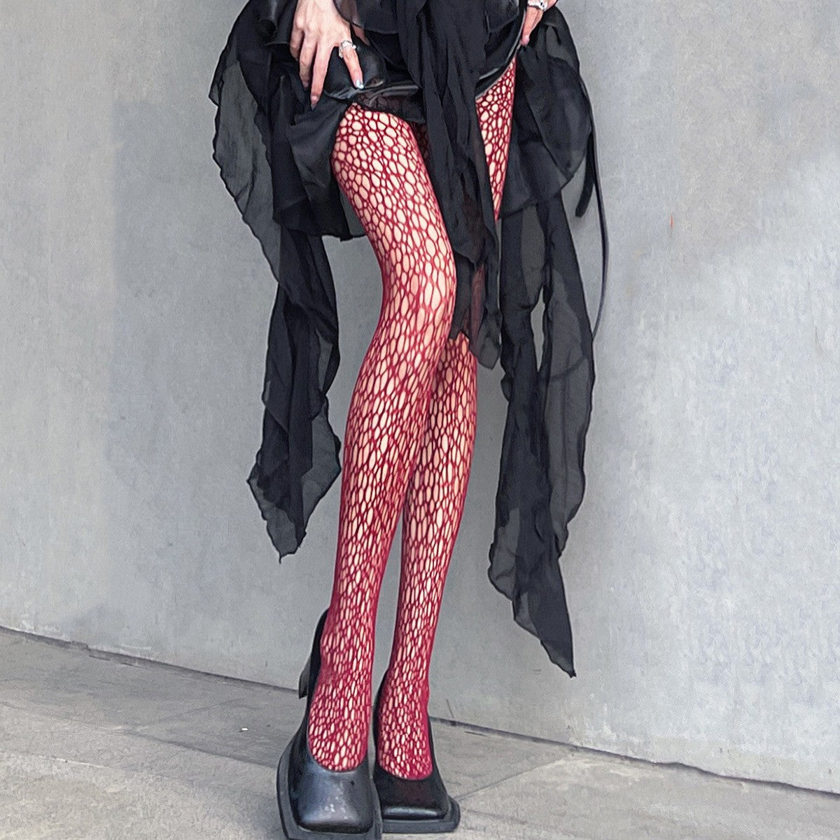 Seraphina Cobweb Mesh Stockings