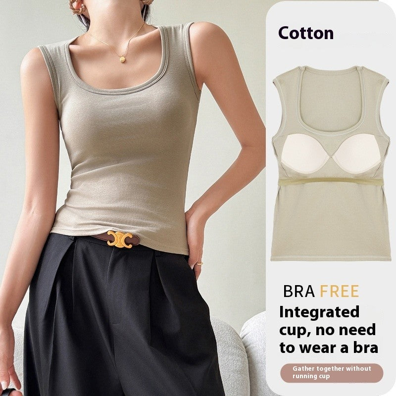 Serena Cotton Padded Tank Top