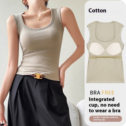 Serena Cotton Padded Tank Top