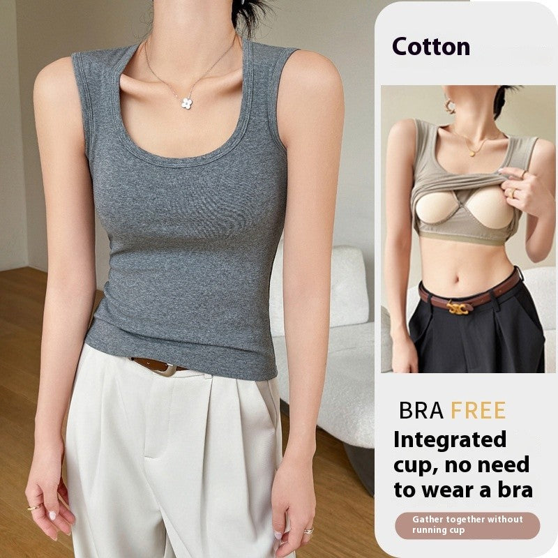 Serena Cotton Padded Tank Top