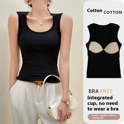 Serena Cotton Padded Tank Top