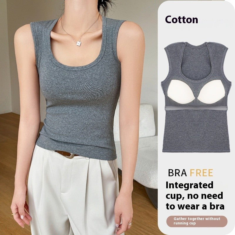 Serena Cotton Padded Tank Top